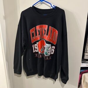 Cleveland Football Black Sweater